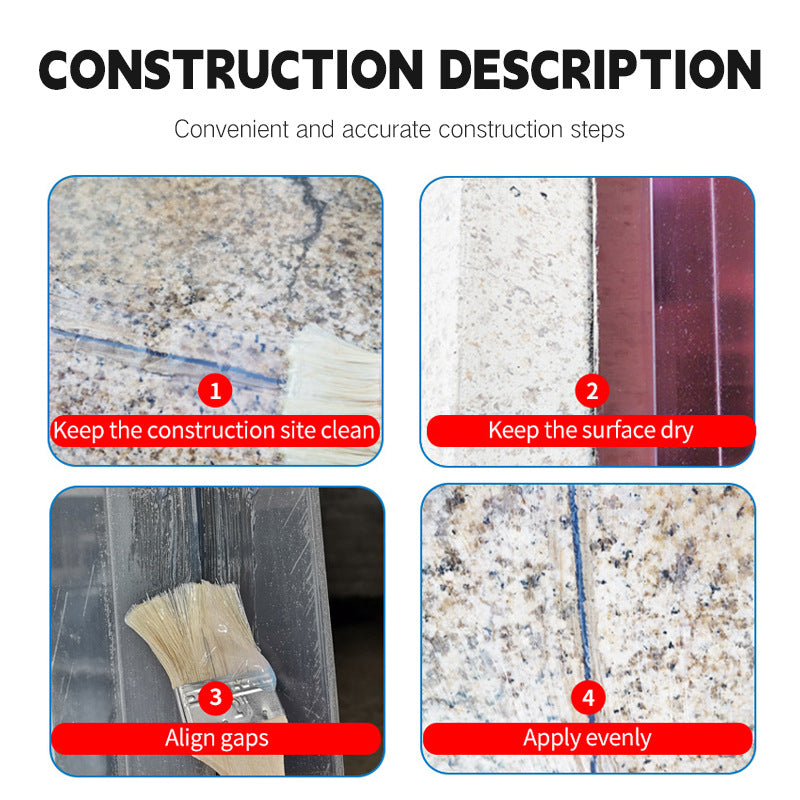 Transparent Waterproof Adhesive Bathroom Tile Leak Sealant Waterproof Coating for No-Trowel Installation Exterior Wall Leak Repair Coating