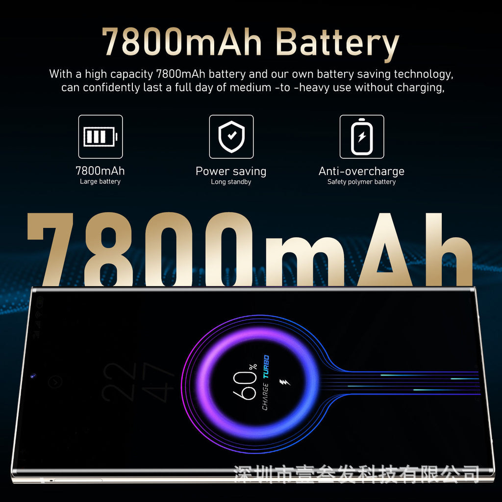 Global S24 Ultra Mobile Phone2+16 High-end7.3Inch Large Screen1300Pixel Android8 Hd