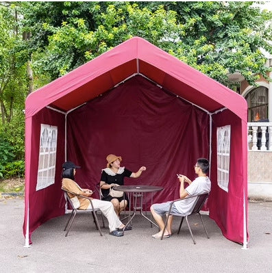 Night Market Stall Internet Celebrity Tent Courtyard Outdoor Foldable Advertising Rainproof Sunshade Four-Corner Umbrella Parking Shed