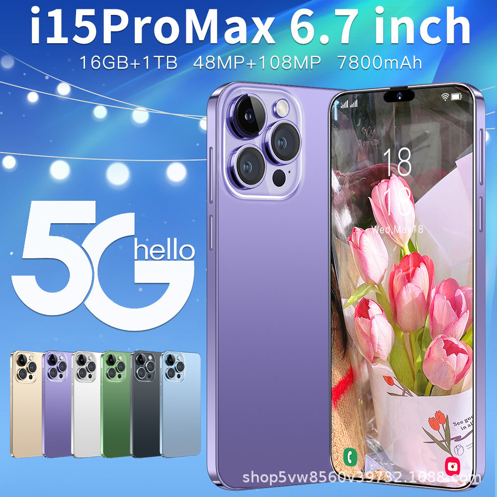 Mobile Phone i15 Wholesale new Android phones with large memory i15ProMAX 16+1T