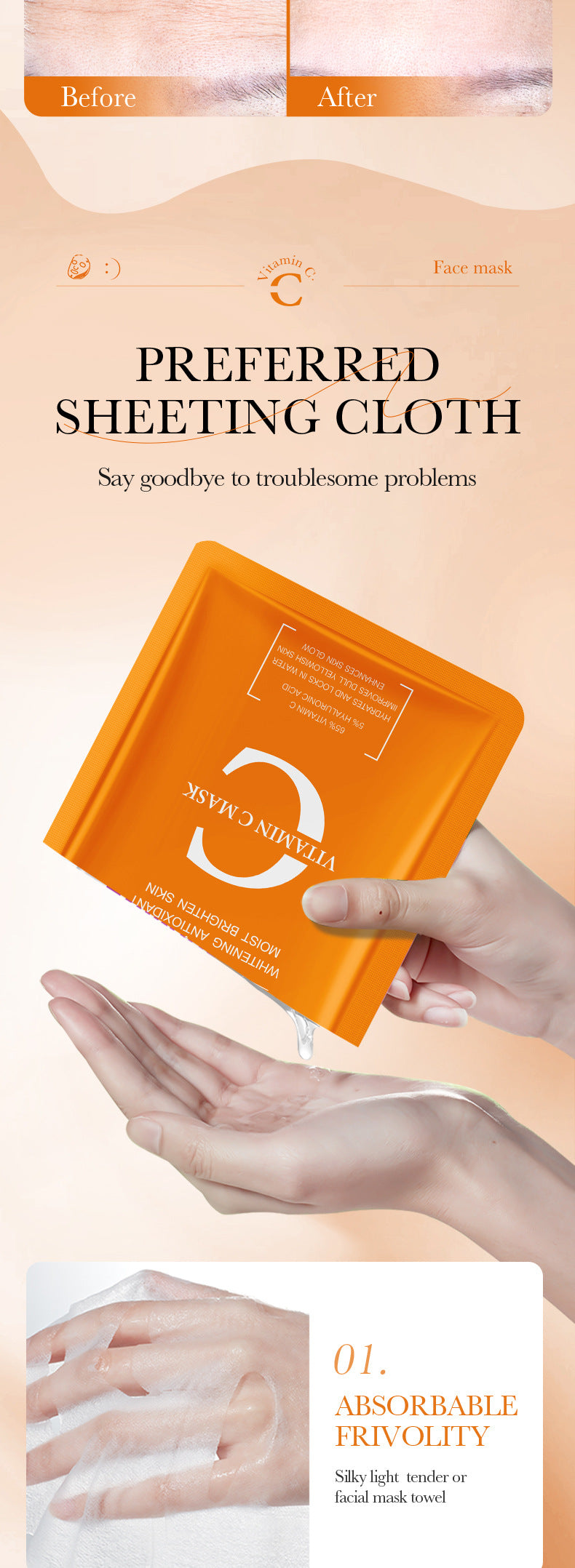 Full English Mask25g BIOAOUA Dimension C Retinol Hydrating Moisturizing Mask Sheet Pack  Wholesale