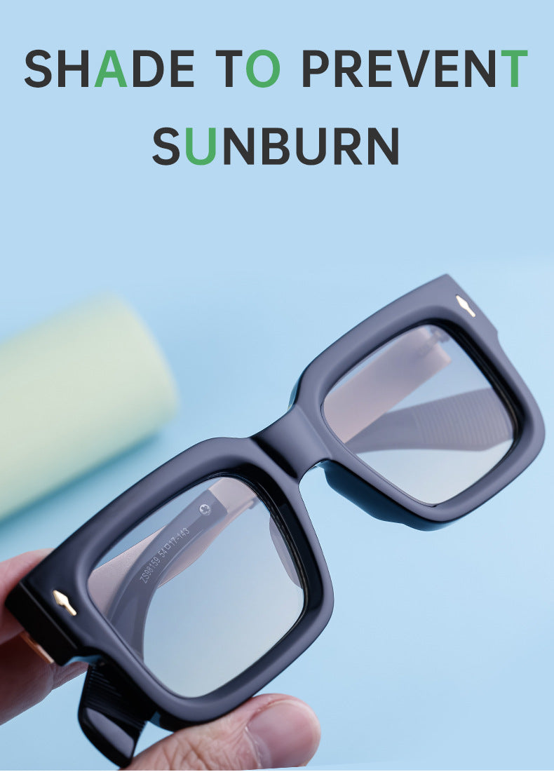 Retro Small Square Frame Men's Sunglasses Personality Street Style Sunglasses High-end Driving Glasses sunglasses