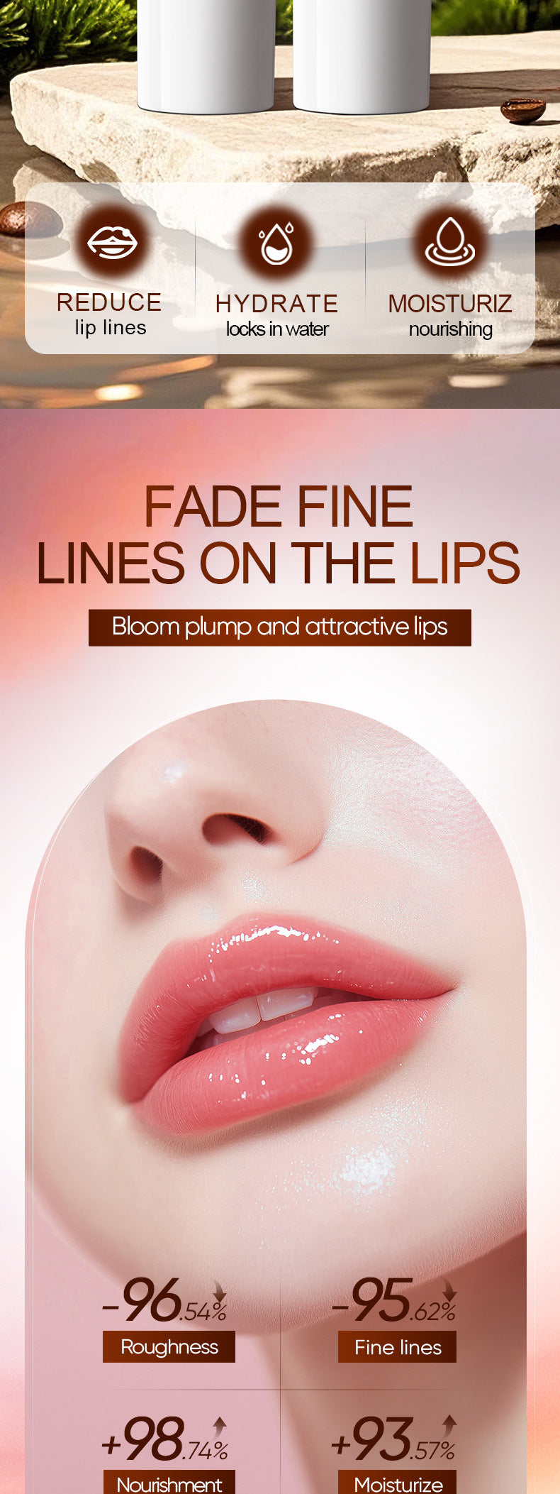 Full English Iced American Caffeine Nourishing Lip Balm SADOER Anti-chapped Moisturizing Lip Balm  Wholesale