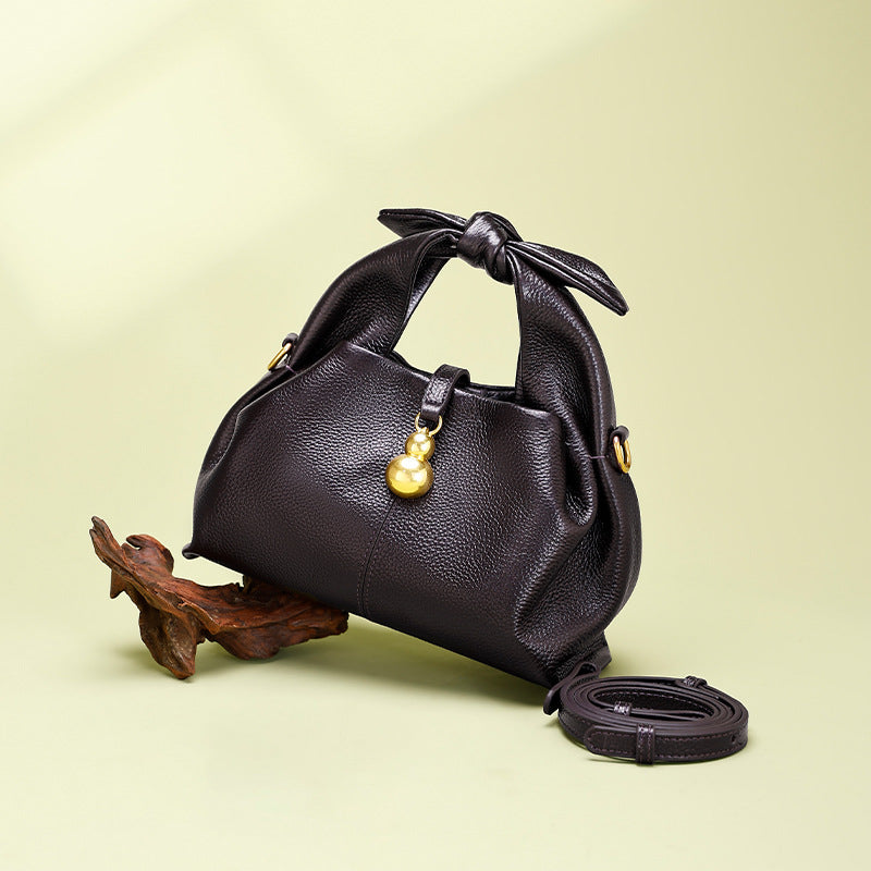 European and American Niche Cloud Dumpling Bag Single Shoulder Crossbody Niche Light Luxury Fashion Design New Single Shoulder Crossbody Genuine Leather Bag