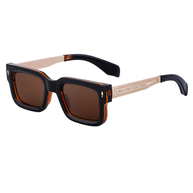 Retro Small Square Frame Men's Sunglasses Personality Street Style Sunglasses High-end Driving Glasses sunglasses