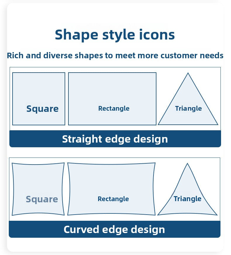 Triangular Sunshade Sail Camping Sunshade Garden Pool Waterproof Balcony Sunscreen Garage Sunshade Curtain Courtyard UV Protection