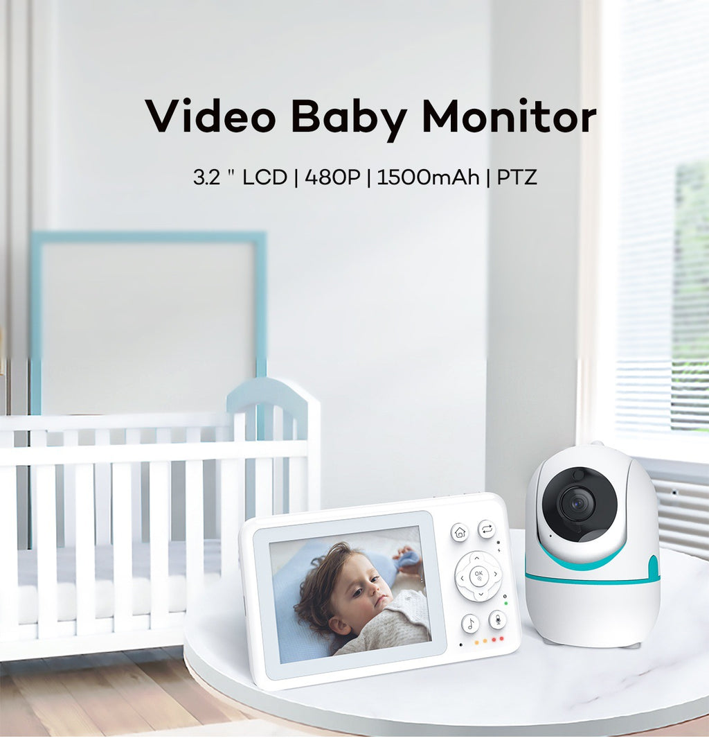Baby Monitor3.2Inch Wireless Shaking Head Care Device HD Quality Monitor