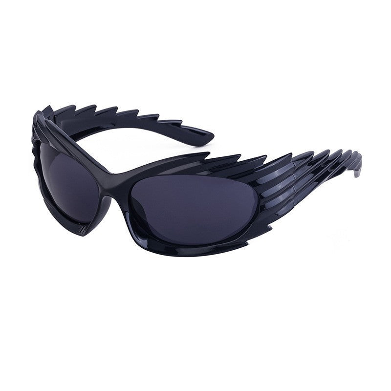 Europe and America Y2K Millennium Windproof Sunglasses for Women Trendy Personality Irregular Shape Sun Protection Sunglasses for Men Cycling Sports Glasses