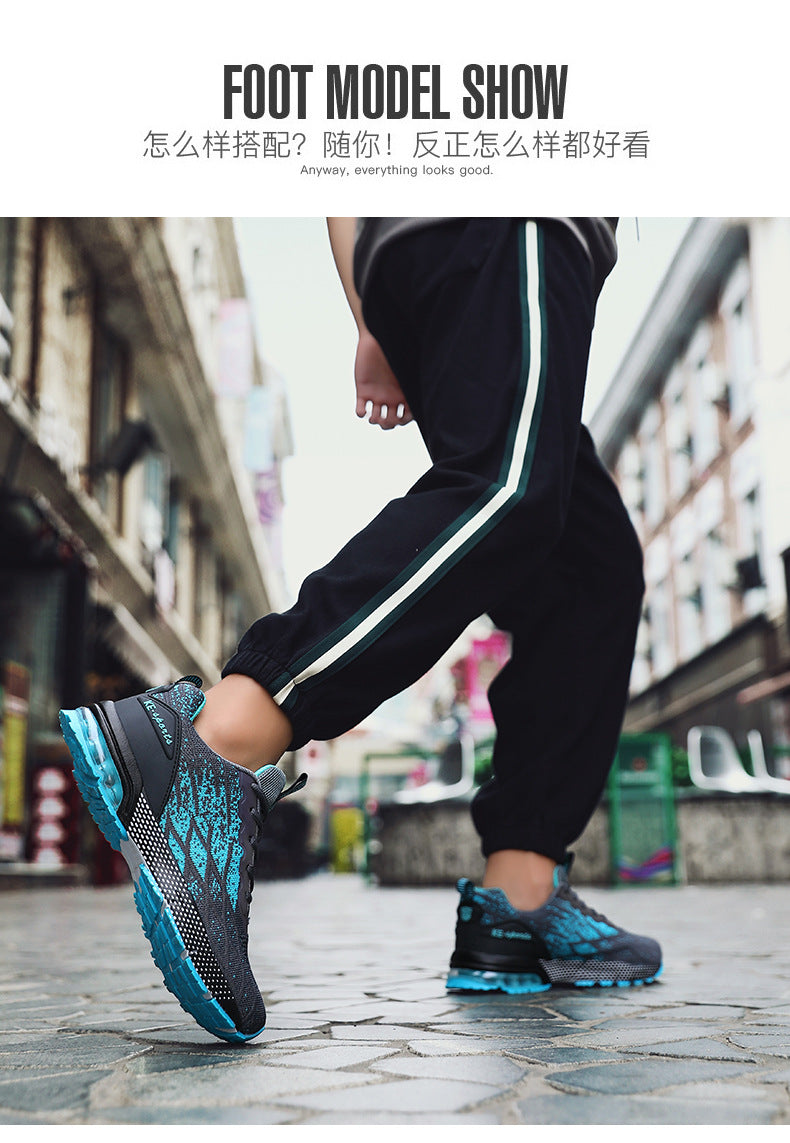 Autumn New Men's Large Size Casual Fashion Running Sneakers Youth Mesh Breathable Trendy Dad Shoes