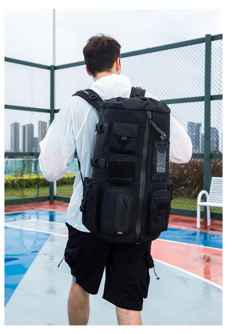 OZUKO Basketball Backpack Men's Large Capacity Waterproof Backpack Sports Bag Multifunctional Outdoor Trendy Brand Backpack