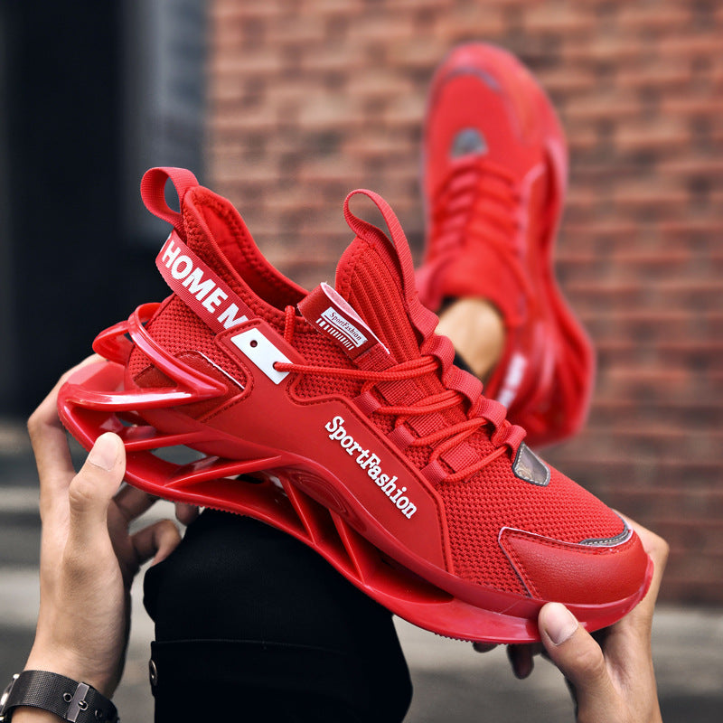 Spring New Large Size Blade Sole Sneakers Casual Versatile Men's Shoes Fashion National Style Patchwork Trendy Shoes