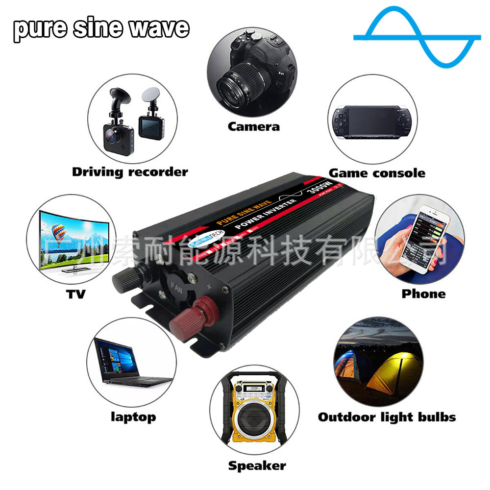 Automotive Pure Sine Wave Inverter1500W Converter Outdoor Power Supply12V24V48V60V Turn110V220V