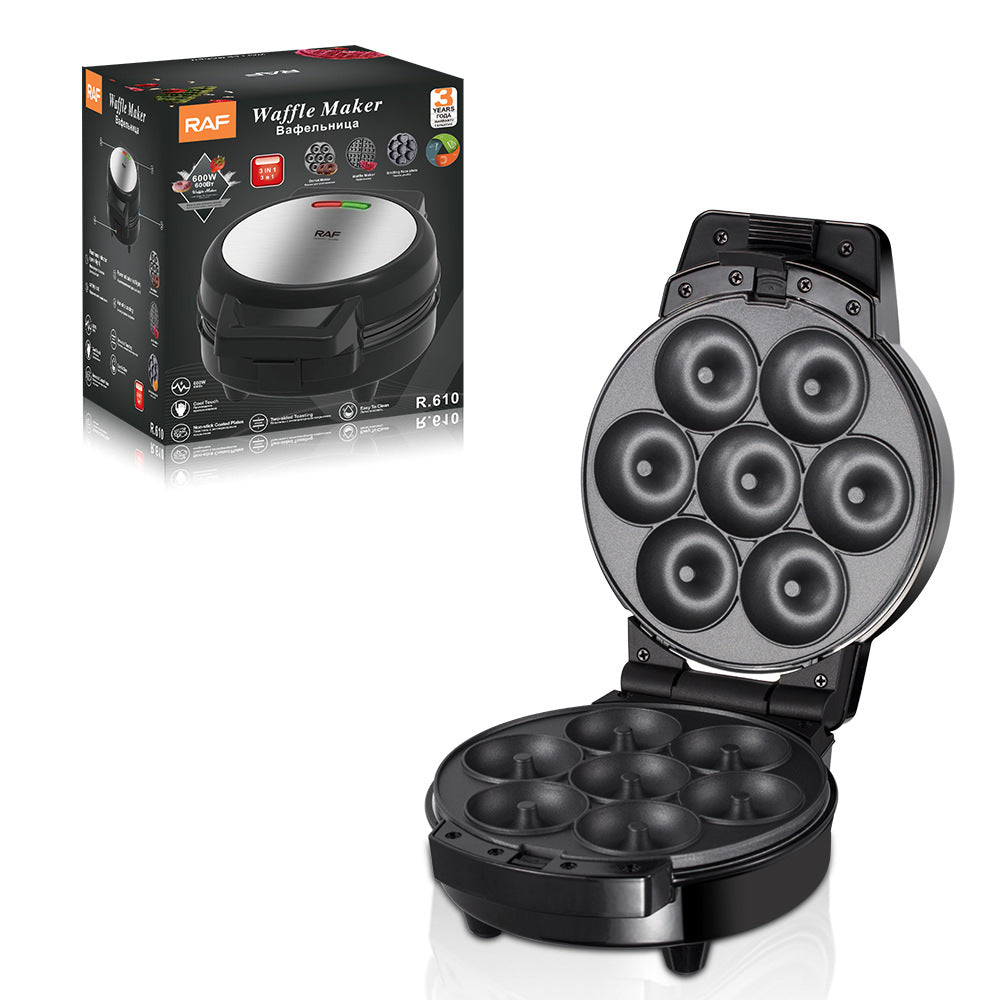 RAF European and American Household Breakfast Machine Waffle Maker Fully Automatic Mini Double-Sided Heating Electric Griddle Light Food Machine