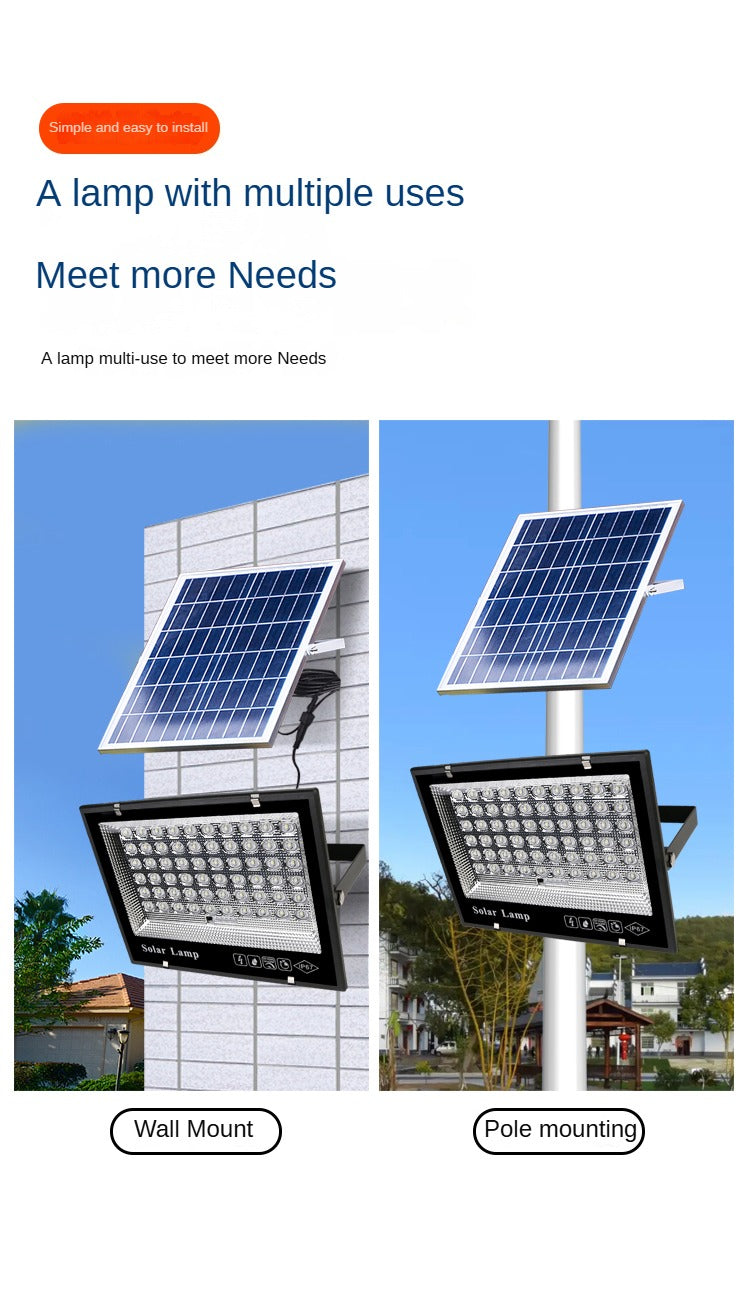 Waterproof Ip65 100W200W300W400W500W 600W Stadium Lighting Led Solar Remote Control Flood Light