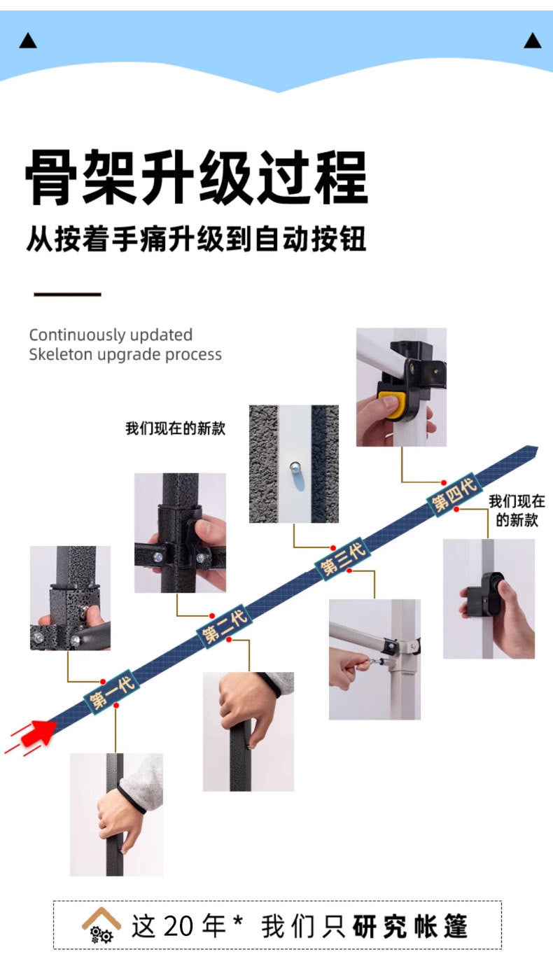 Outdoor Market Stall Four-Corner Tent with Enclosure Windproof and Warm Night Market Foldable Four-Legged Rain Shelter Tent Umbrella