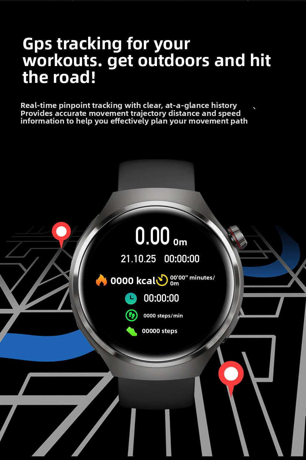 DK56Smart Watch1.52inch Bluetooth Call True Heart Rate Pedometer Sleep Monitoring Hidden Earphones Sports