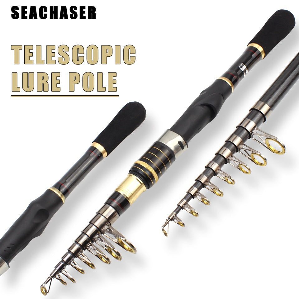 Carbon Ultra Short Hard Adjustable Small Sea Rod Casting Rod Spinning Wheel Rod Set Long Casting Fishing Rod Can Be Used FBA Overseas Warehouse