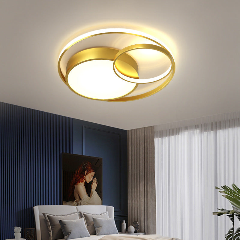 Nordic Bedroom Light Modern Minimalist led Ceiling Lamp Round Creative Room Lamp Iron Art Living Room Lamp Zhongshan Lighting