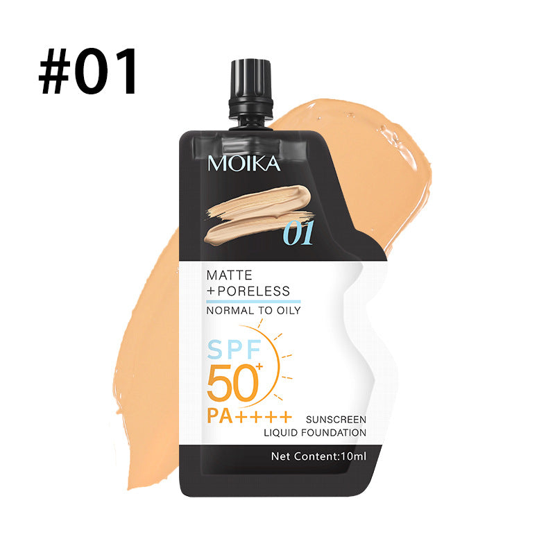 Full Moisture Sunscreen Foundation Oil Control Non-Cakey Concealer Primer for Dry Skin Non-Caking