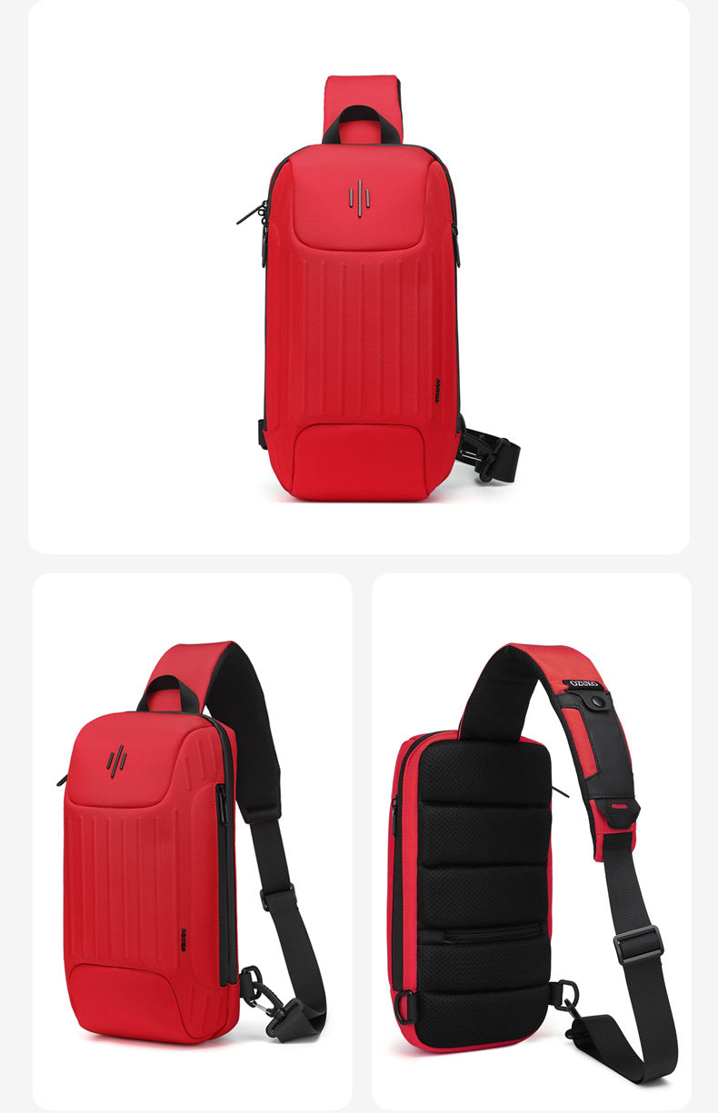 ozuko New Men's Chest Bag Casual Versatile Crossbody Bag Waterproof Anti-theft Men's Bag Crossbody Bag High-end Feel