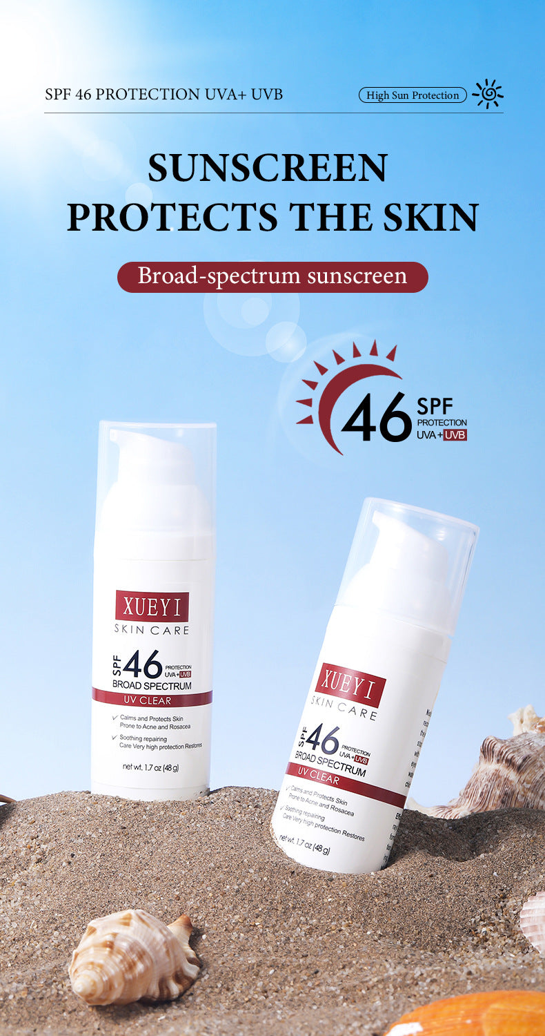 High SPF Sunscreen Lotion Transparent Moisturizing Non-Greasy UV Protection Sunscreen Brightening Isolation Manufacturer Wholesale