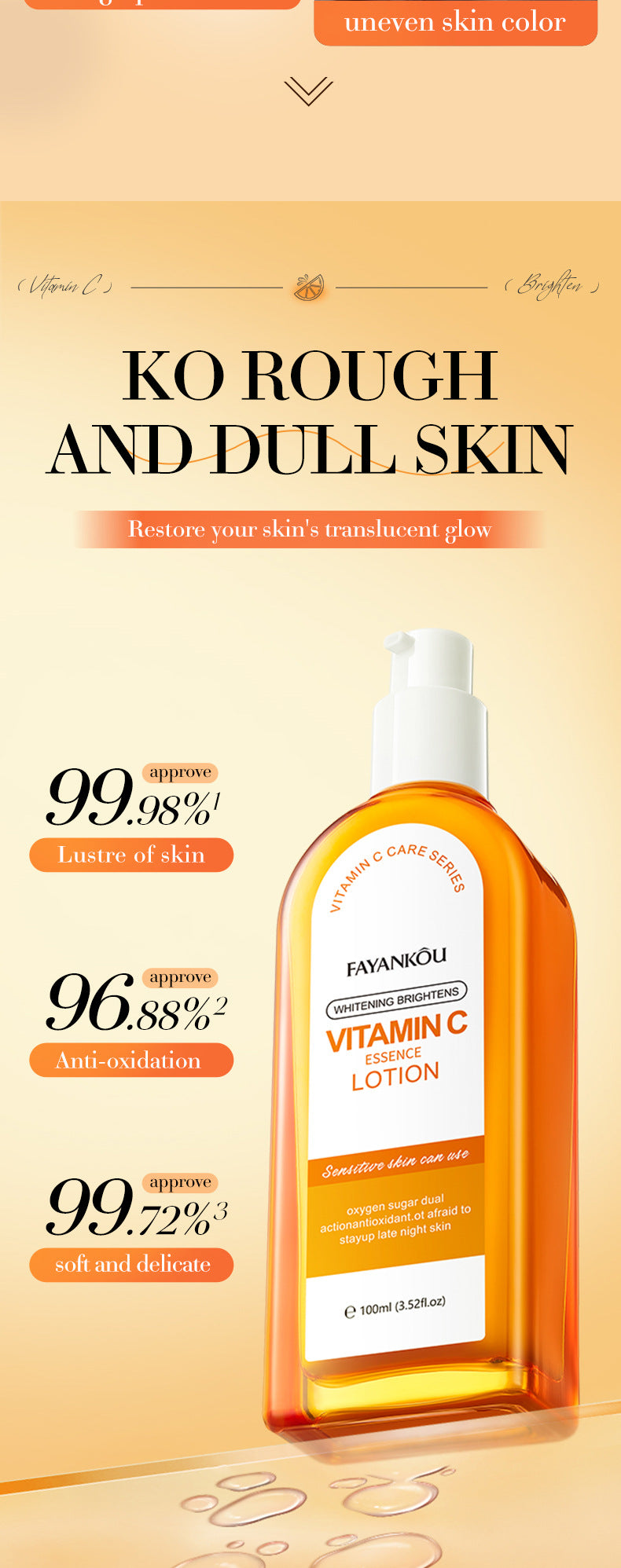 VC Whitening and Brightening Essence Lotion FAYANKOU Moisturizing lotion cross-border foreign trade wholesale