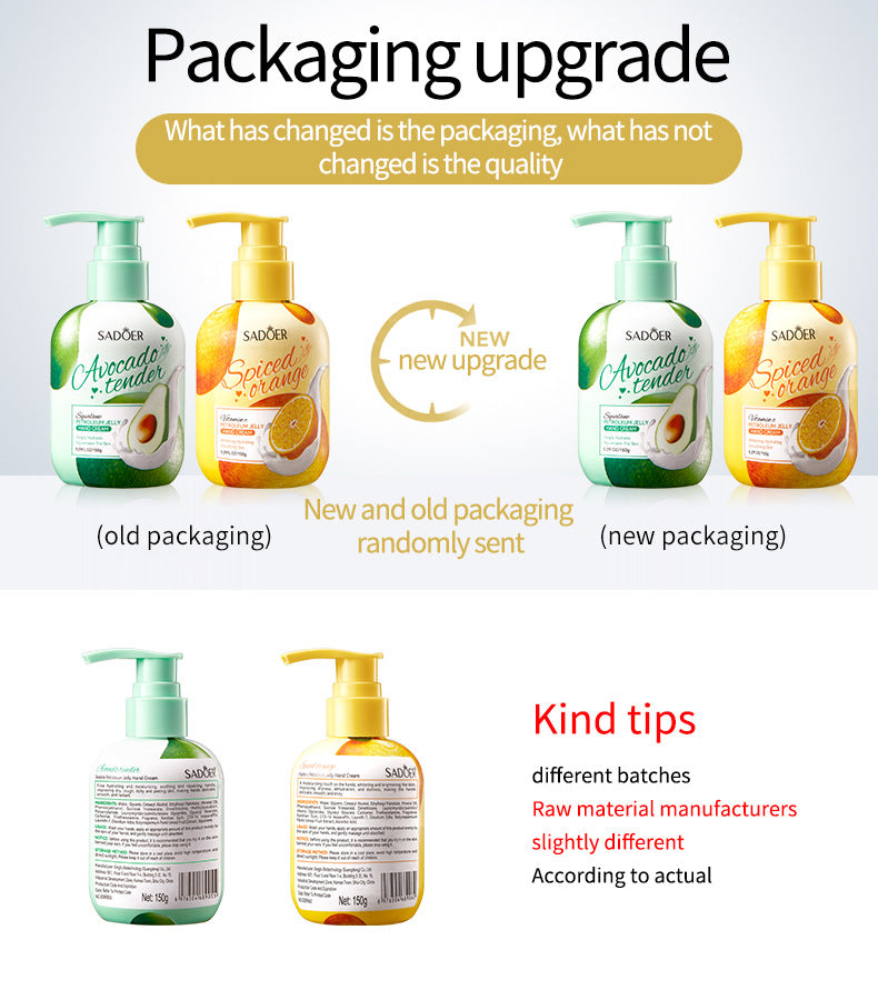 Vaseline Hand Cream150gSADOER Hydrating Anti-Cracking Press Hand Cream  Wholesale