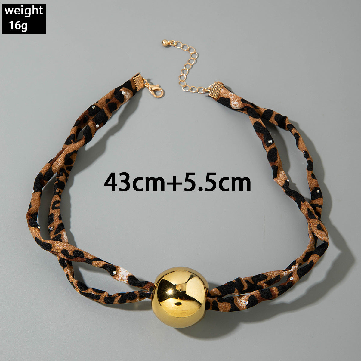 European and American Style Ocean-themed Cross Conch Starfish Pendant Leopard Print Exaggerated Necklace Collarbone Chain Jewelry