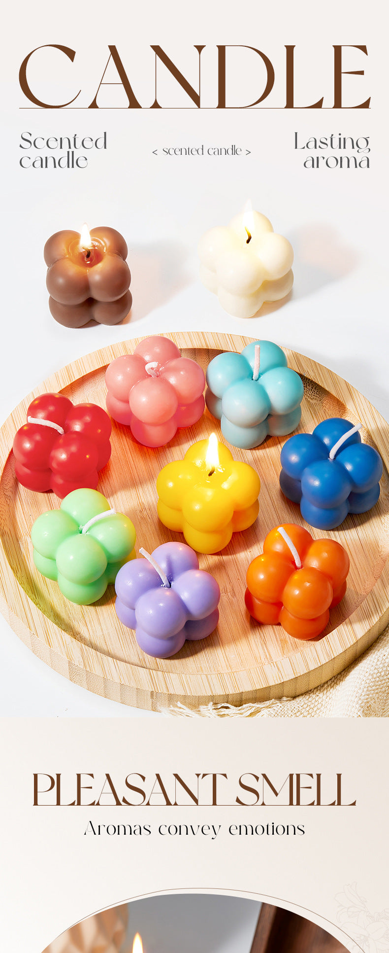 Magic Cube Scented Candle SADOER Celebration Birthday Party Multicolor Birthday Candles Cross-Border Wholesale