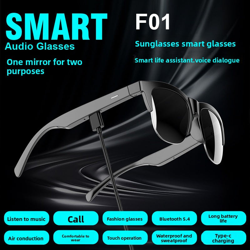 F01Wireless Stereo Smart Bluetooth Glasses Waterproof Bluetooth Hands-Free Call Music Playback Sunglasses Sunglasses
