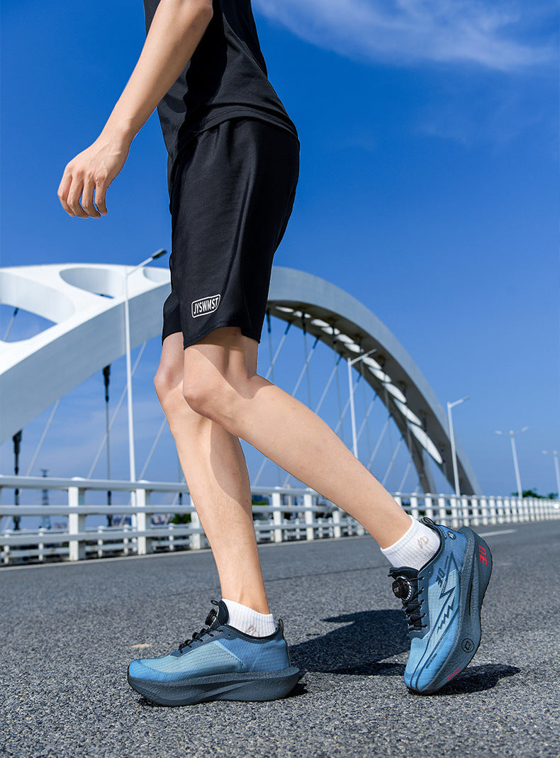 Summer New Fashion Breathable Comfortable Durable Running Shoes Men's Shoes Real Carbon Plate Cushioning High Elasticity Couple Sports Shoes