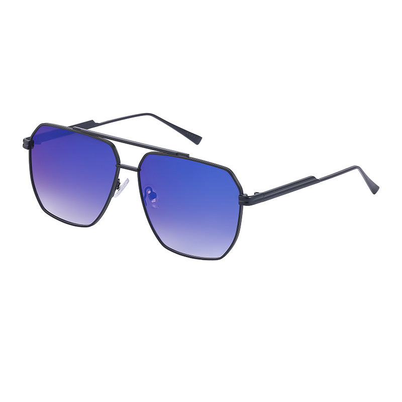 Men's Retro Double Bridge Sunglasses shades Europe and America ins Large Frame Sunglasses for Men Trendy Outdoor Cycling Glasses Wholesale