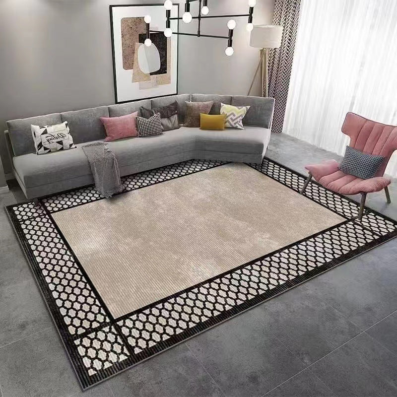 Wholesale Crystal Velvet Light Luxury Carpet Living Room Sofa Coffee Table Mat Modern Bedroom Carpet Home Full Carpet