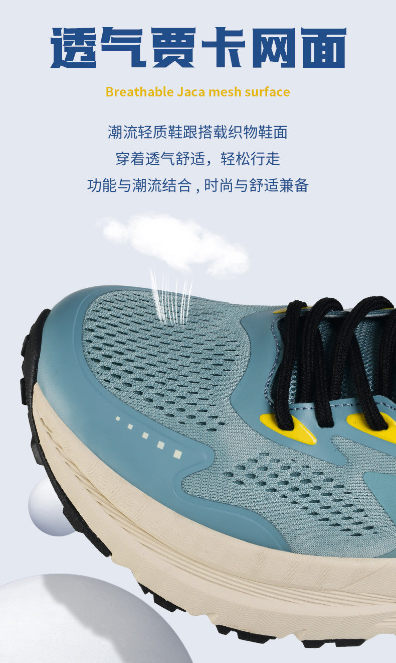 Men's Shoes New2025Mesh Breathable Running Shoes Anti-Slip Shock Absorption Lightweight Soft Sole Sports Shoes Manufacturer Wholesale