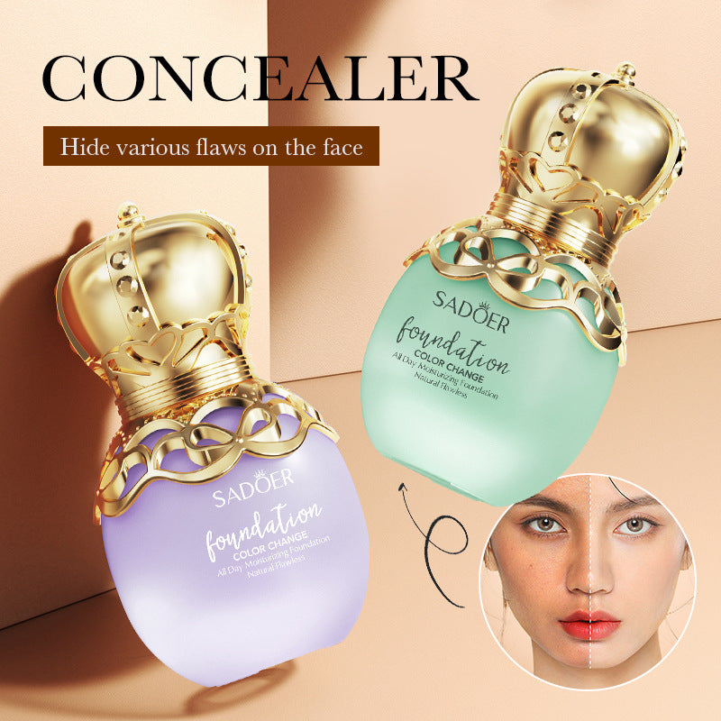 Makeup SADOER Concealer foundation with temperature-changing skin tone that doesn't easily come off BB Wholesale Cross-Border Foreign Trade Frost