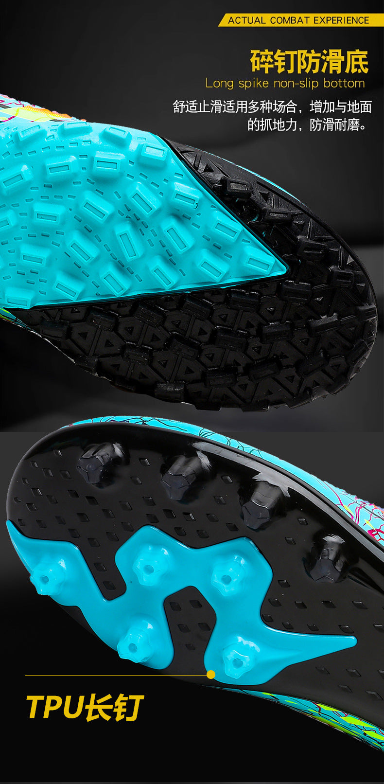 New professional football shoes for men and women AG Spike TF Broken Nail Youth Student Grassland Competition Training Shoes