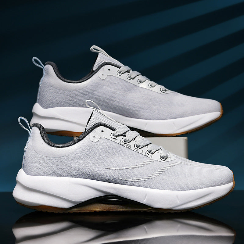 Summer Men's Fashion Breathable Sneakers Student Outdoor Trendy Lace-up Thick-soled Low-top Casual Running Shoes