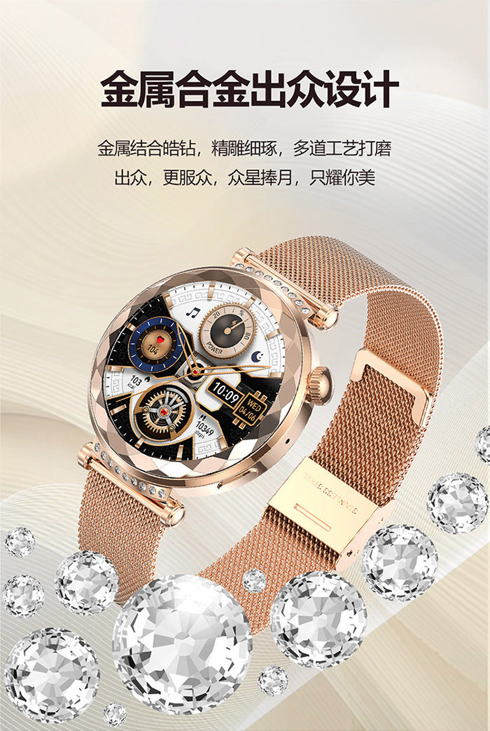 HK88Smart Watch1.19inch Bluetooth Call True Heart Rate Pedometer Sleep Monitor Women's Sports Watch