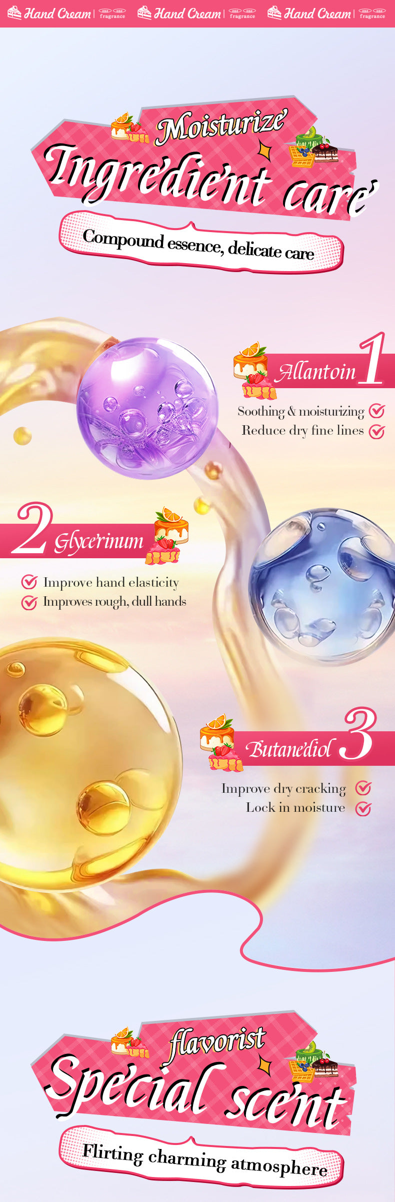 Fragrance Moisturizing Hand Cream Set BIOAOUA Autumn and winter moisturizing hand cream cross-border foreign trade wholesale