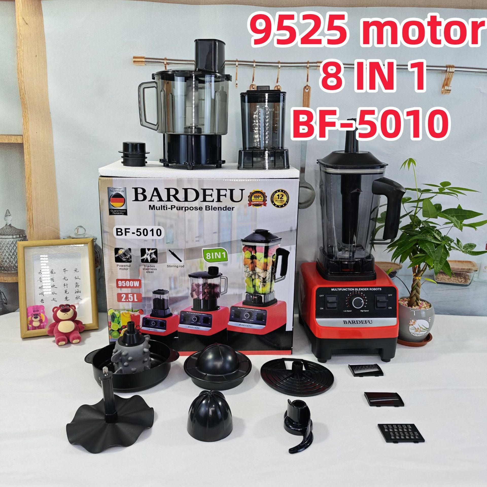 8in1blender North America Europe Stainless Steel Large Capacity Metal Blender Meat Grinder Juicer  Hot Sale