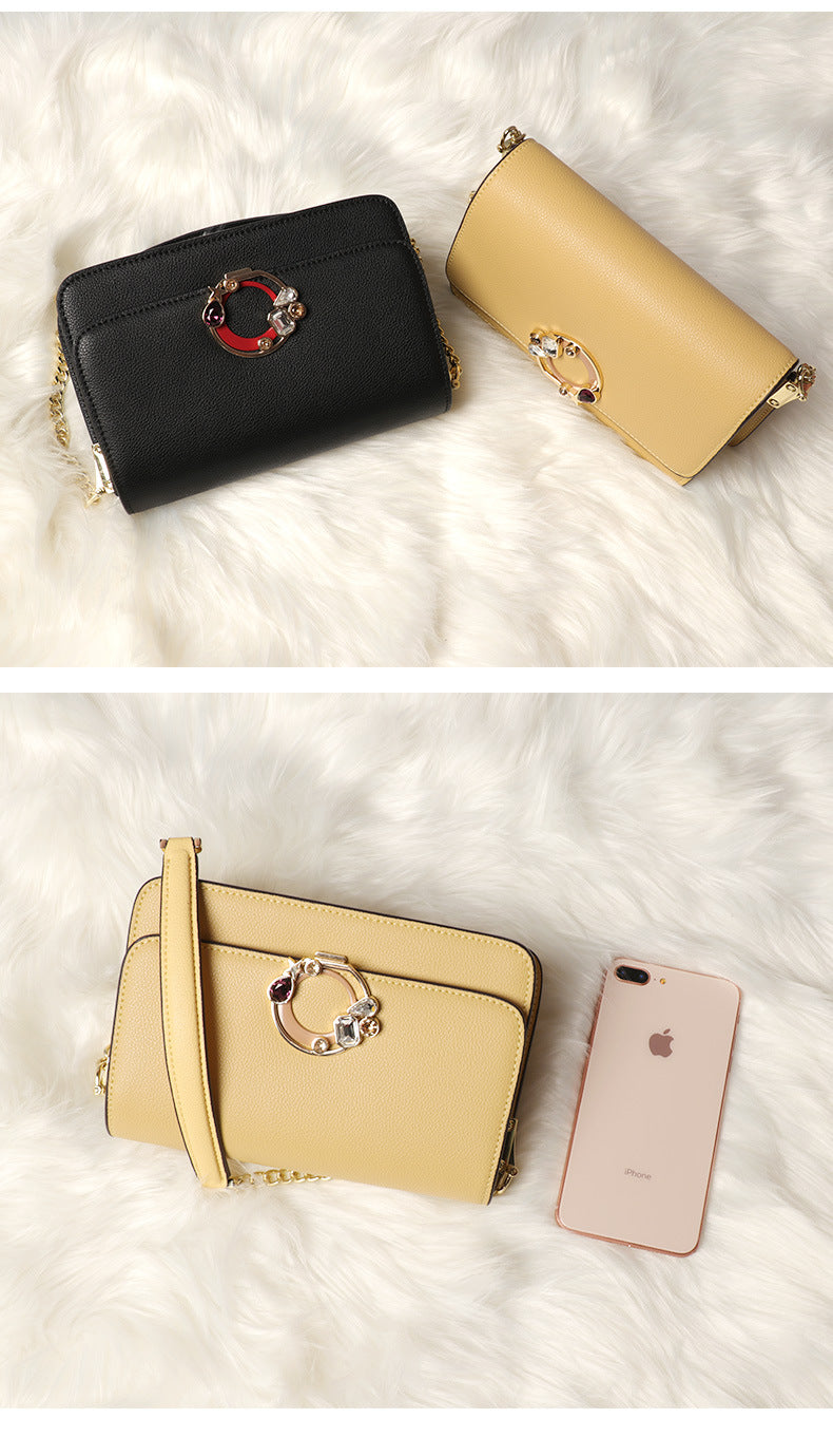 Trolis Luxury Women's Bag Two-Layer Cowhide Small Square Bag Niche Versatile Single Shoulder Crossbody Chain Women's Bag Manufacturer