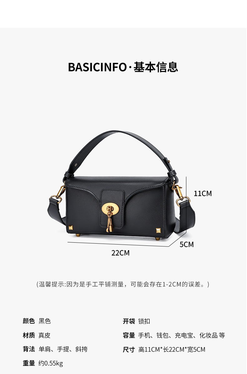 High-Quality Fashion Women's Bag Single Shoulder Bag Versatile Niche Crossbody Bag European and American Light Luxury Handbag Birthday Gift