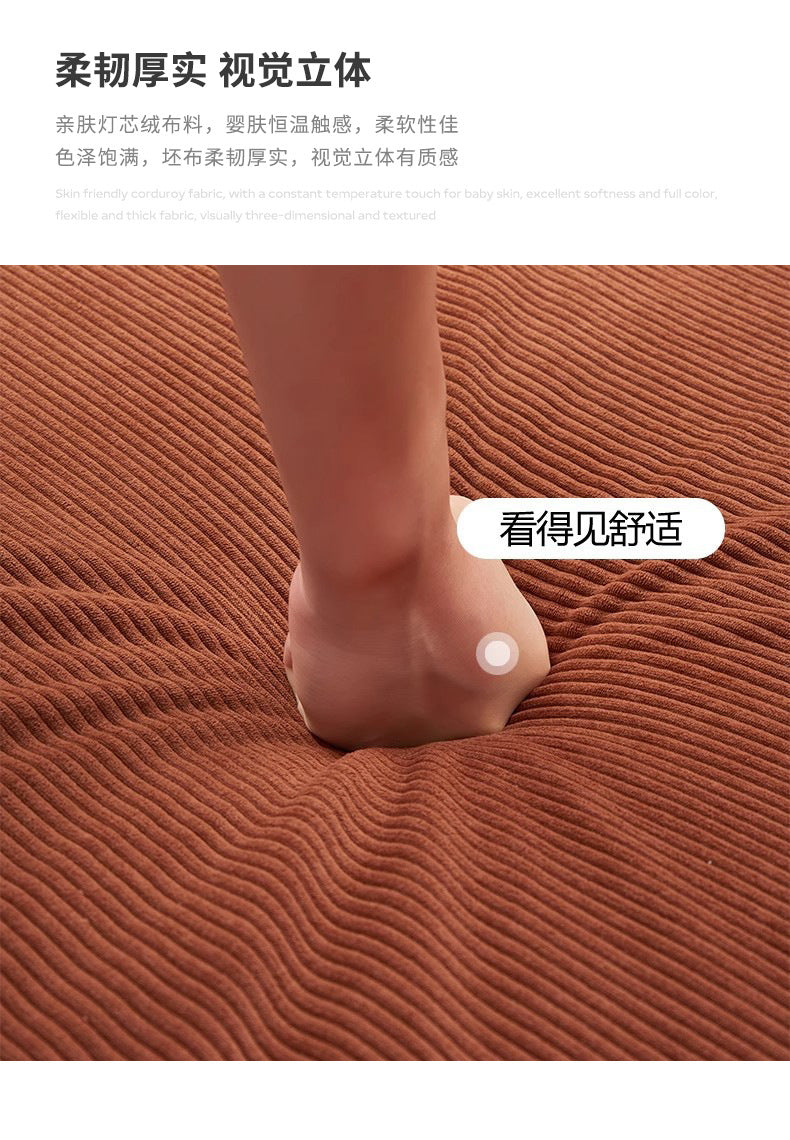 Compression Sofa Fully Detachable Washable Fabric Corduroy Modern Straight Row Sofa Lazy Compression Sofa Shipping and tax not included