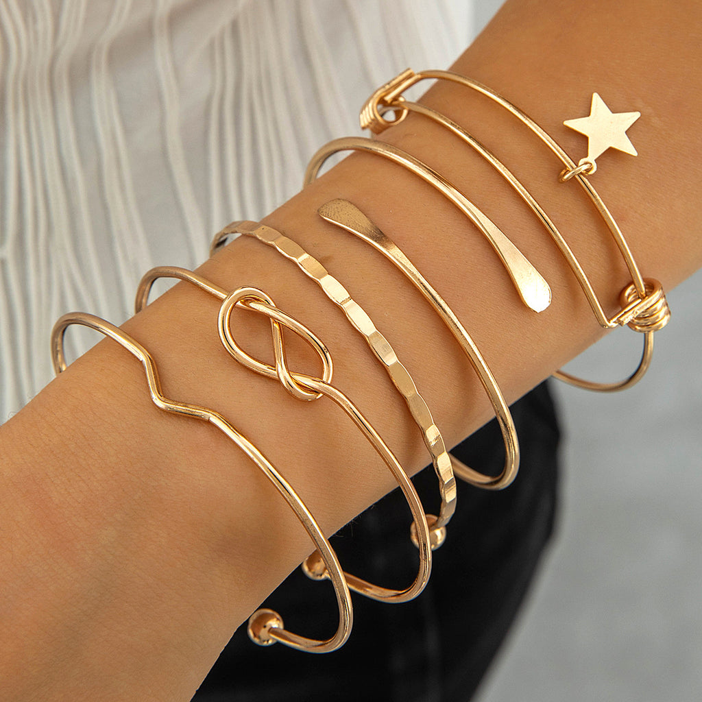 European and American Ornament Stackable Round Imitation Pearl Smooth Open Bracelet Fashion Jewelry Bracelet Wholesale