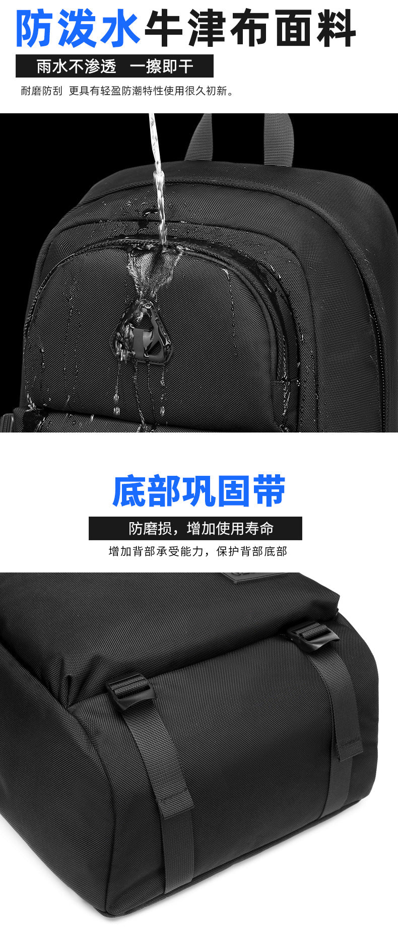 ozuko New Student School Bag Casual Men's Computer Bag15.61-inch Women's Multi-Functional Backpack backpack