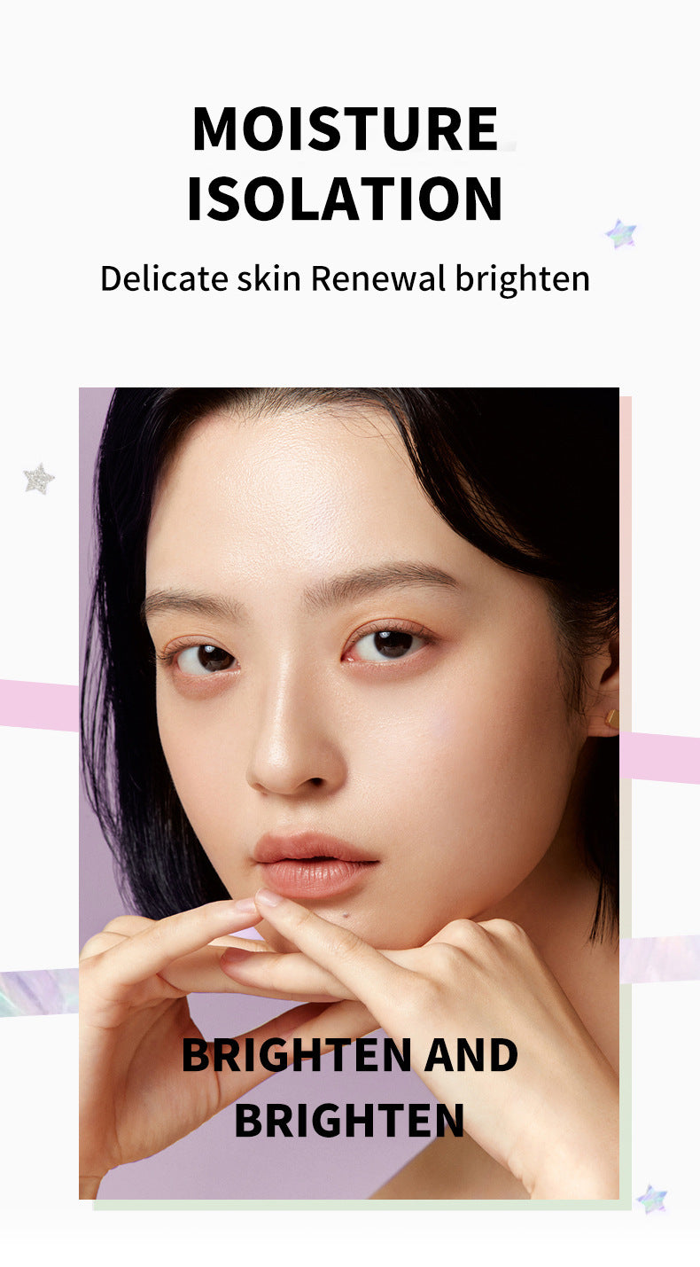 Three-Color Rainbow Isolation Cream Natural Brightening Isolation Cream Primer Bird Drool Spiral Three-Color Primer