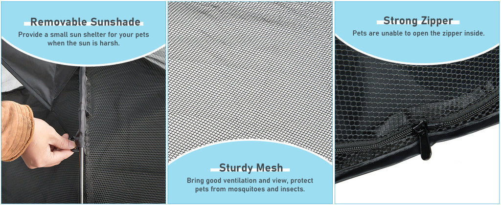 New Pet Tent Outdoor Large Space Thickened Mesh Tent Anti-Mosquito Cat Dog House Park Camping Tent