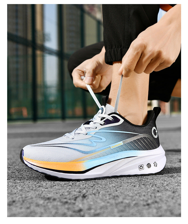 2025Large Size Marathon Running Shoes for Men and Women, Outdoor Aerobic Running, Lightweight and Breathable, Student Physical Test Running Shoes