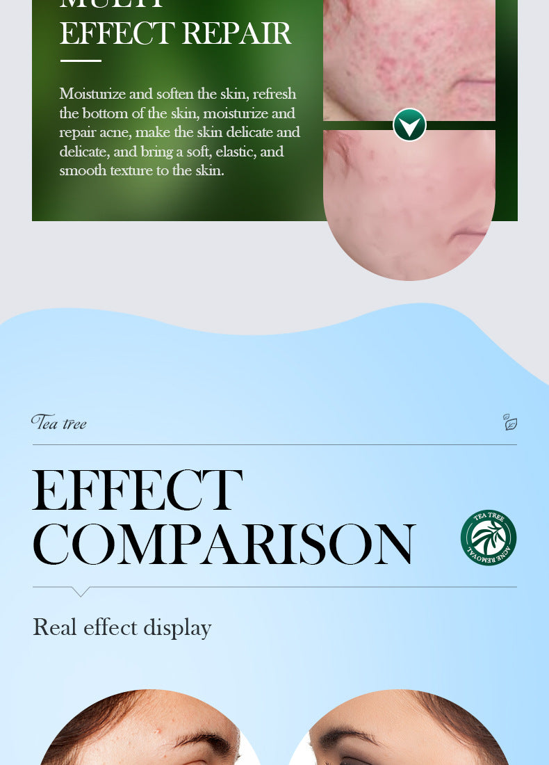 Full English Tea Tree Skincare Set SADOER Cleansing, moisturizing, hydrating five-piece set for  foreign trade wholesale