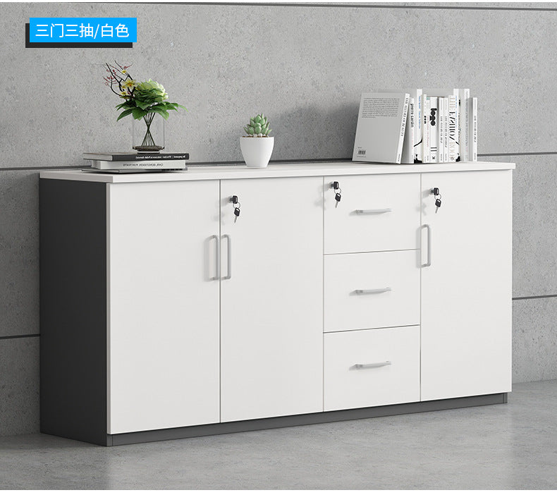 File Cabinet Data Cabinet Low Cabinet Wooden Lockable Archive Cabinet Small Office Storage Side Cabinet Partition Cabinet